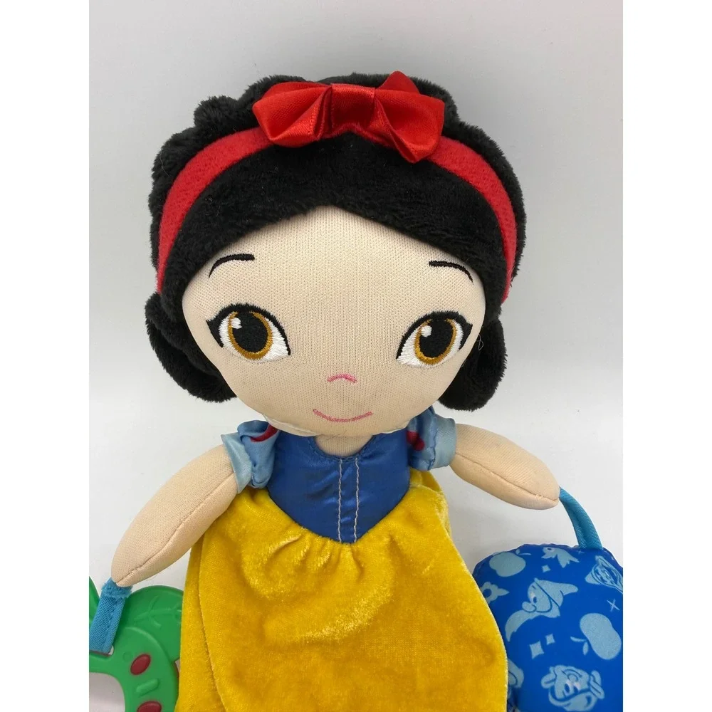 Disney Baby Snow White Plush Activity Doll Teether Mirror Crinkle Toy Yellow